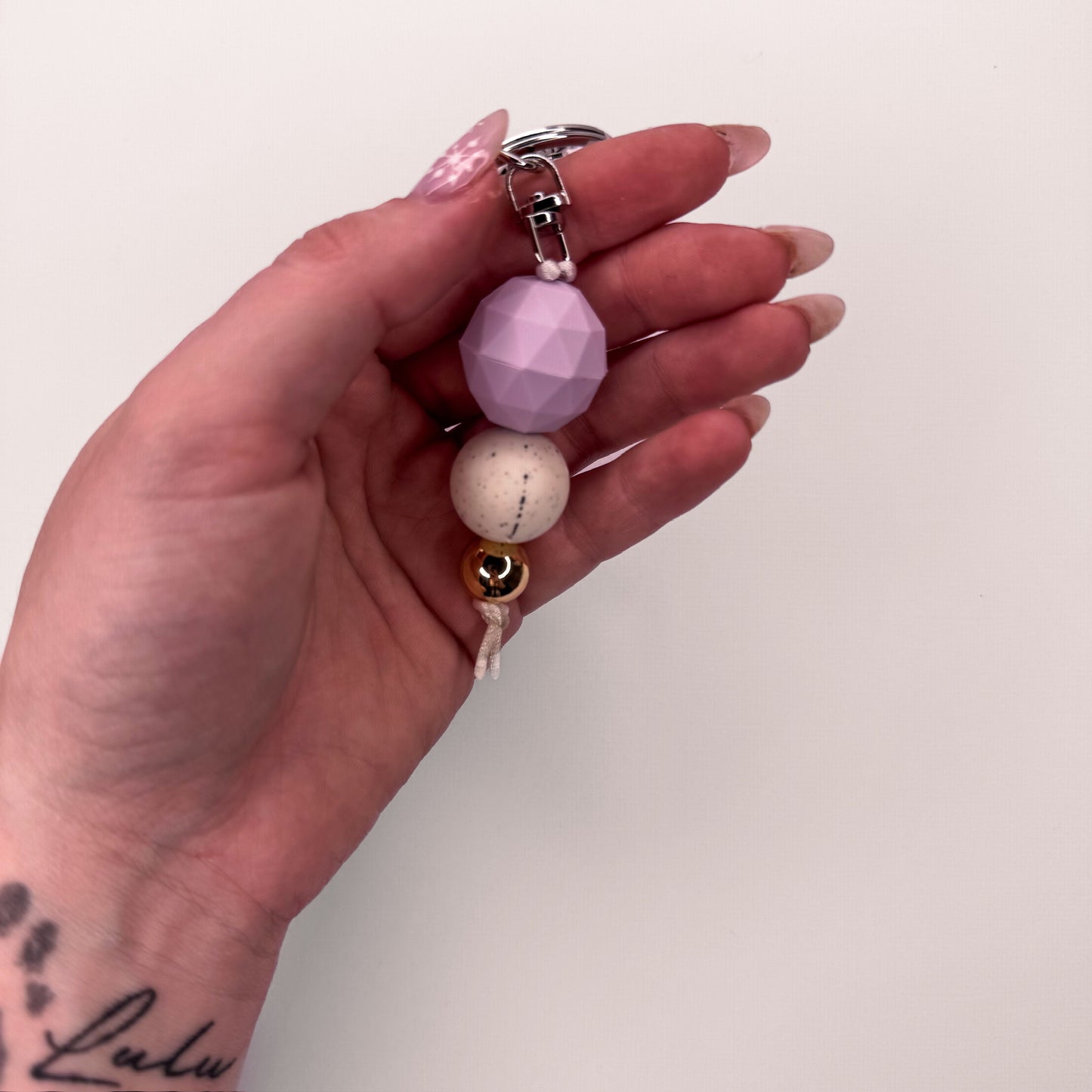 Lavender | Beaded Keychain